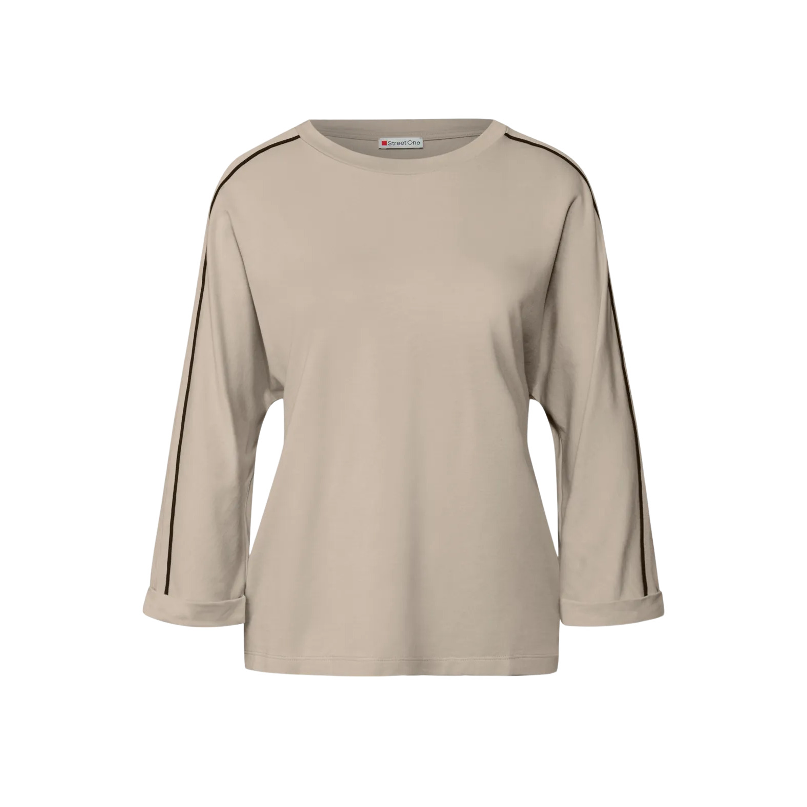 4063047621849 - Damen T-Shirt mit 3 4-Ärmeln und Streifen Street One