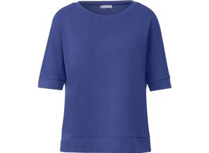 4063056992527 - T-Shirt Seidenoptik Halbarm für Damen blau 38