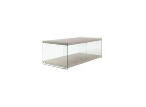 4063074092933 - TV-Schrank KAYOOM TV-Tisch Elementary eckige Form viel Ablagefläche silber B120cm H45cm T60cm Schränke TV-Tisch gehärtetes Glas pflegeleicht