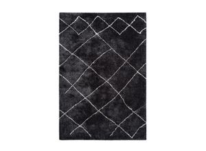 4063074247753 - Teppich ME GUSTA Orlando 525 Teppiche Gr B L 200 cm x 290 cm 27 mm 1 St grau (anthrazit) Esszimmerteppiche Attraktives Muster RetrolookBaumwollrücken Fußbodenheizung geeignet
