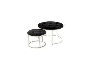 4063074360926 - Hocker Becky 825 2er-Set Schwarz   Silber