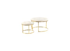 4063074360957 - Hocker Becky 825 2er-Set Elfenbein   Gold