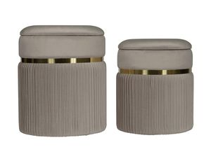 4063074513452 - Hocker Zora 325 2er-Set Taupe   Gold