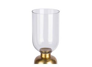 4063074725503 - Kerzenhalter KAYOOM Bodenkerzenhalter Shanti 225 gold B16cm Kerzenhalter Bodenkerzenhalter aus Metall Marmor-Sockel Windlicht aus Glas