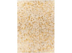 4063074733300 - Teppich PADIRO Lavin 1025 Teppiche Gr B L 120 cm x 170 cm 8 mm 1 St goldfarben (gold) Esszimmerteppiche Handgenähtes und hochwertig verarbeitetes Unikat