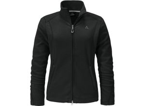 4063098486442 - Schöffel Fleecejacke Leona Stehkragen Reißverschlusstaschen für Damen schwarz 36