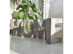 4063129059638 - K&l Wall Art - Betonbuchstaben Set 15cm home Deko Buchstaben Flur Beton Buchstabe grau Tischdeko - Beton Grau