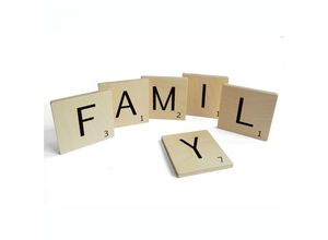 4063129088010 - Wandspruch WALL-ART Scrabble Deko Buchstaben Family Wandtattoos Gr B H T 20 cm x 20 cm x 09 cm FAMILY braun (vintage braun) Wandtattoos Geographie Holzschild Collage