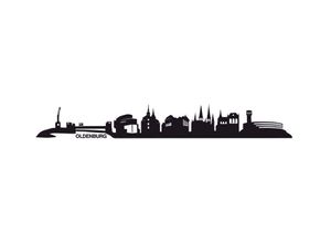 4063129098927 - Wandtattoo WALL-ART Stadt Skyline Oldenburg 120cm Wandtattoos Gr B H T 120 cm x 30 cm x 01 cm schwarz Wandtattoo Wandtattoos Geographie