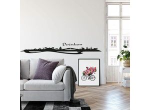 4063129098934 - Wandtattoo WALL-ART XXL Stadt Skyline Potsdam 120cm Wandtattoos Gr B H T 120 cm x 30 cm x 01 cm schwarz Wandtattoo Wandtattoos Geographie