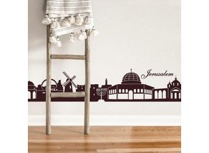 4063129099276 - K&l Wall Art - Wandtattoo Jerusalem Skyline Wandaufkleber selbstklebend Fussball Fanartikel 120cm