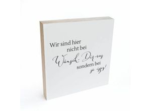 4063129099894 - K&l Wall Art - Tischdeko mit Spruch Holzdeko 15x15cm Holzschild zum Hinstellen Fensterbank Deko - Schwarz Weiß