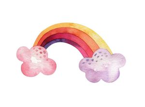 4063129100224 - Wandtattoo WALL-ART Bunter Regenbogen Wolken Wandtattoos Gr B H T 140 cm x 77 cm x 01 cm Bunter Regenbogen Wolken bunt (mehrfarbig) Wandtattoos Wandsticker selbstklebend entfernbar