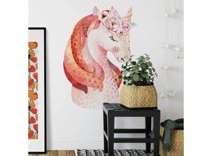 4063129100385 - Wandtattoo WALL-ART Rosa Einhorn Prinzessin Deko Wandtattoos Gr B H T 35 cm x 50 cm x 01 cm rosa Wandtattoos und Wandsticker