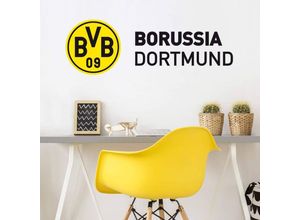 4063129101412 - Wandtattoo WALL-ART BVB Borussia Schriftzug mit Logo Wandtattoos Gr B H T 100 cm x 33 cm x 01 cm bunt Bundesliga-Fanshop Wandtattoos