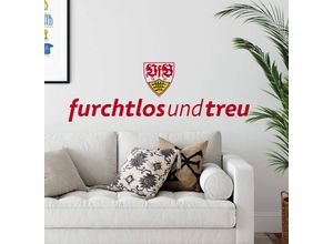 4063129101511 - Wandtattoo WALL-ART Fußball VfB Stuttgart Logo Wandtattoos Gr B H T 100 cm x 33 cm x 01 cm rot Bundesliga-Fanshop Wandtattoos