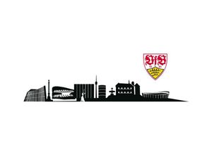 4063129102518 - Wandtattoo WALL-ART VfB Stuttgart Skyline mit Logo Wandtattoos Gr B H T 220 cm x 35 cm x 01 cm VfB Stuttgart Skyline mit Logo bunt (mehrfarbig) Wandtattoos Sprüche selbstklebend entfernbar