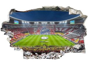 4063129102990 - Wandtattoo WALL-ART FCB Stadion Immer weiter Wandtattoos Gr B H T 100 cm x 61 cm x 01 cm - bunt (mehrfarbig) Wandtattoos Wandsticker selbstklebend entfernbar