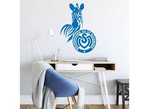 4063129103027 - Wandtattoo WALL-ART Fußball MSV Duisburg Logo Wandtattoos Gr B H T 40 cm x 56 cm x 01 cm blau Wandtattoos und Wandsticker