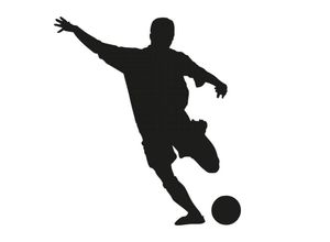 4063129103539 - Wandtattoo WALL-ART Fußball Aufkleber Kick it Wandtattoos Gr B H T 72 cm x 80 cm x 01 cm - schwarz Wandtattoos Wandsticker selbstklebend entfernbar