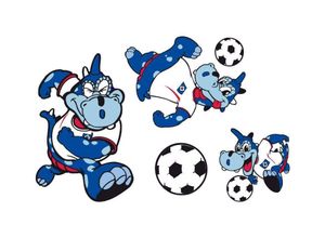 4063129103560 - Wandtattoo WALL-ART Fußball HSV Maskottchen Set Wandtattoos Gr B H T 60 cm x 40 cm x 01 cm bunt (mehrfarbig) Wandtattoo Wandtattoos Fußball