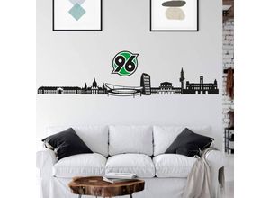 4063129103744 - Wandtattoo WALL-ART Fußball Hannover 96 Skyline + Logo Wandtattoos Gr B H T 120 cm x 20 cm x 01 cm bunt Bundesliga-Fanshop Wandtattoos