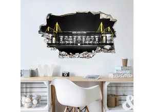 4063129103935 - Wandtattoo WALL-ART BVB Signal Iduna Park bei Nacht Wandtattoos Gr B H T 80 cm x 49 cm x 01 cm - bunt (mehrfarbig) Wandtattoos Wandsticker selbstklebend entfernbar