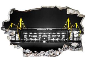 4063129103959 - Wandtattoo WALL-ART BVB Signal Iduna Park bei Nacht Wandtattoos Gr B H T 120 cm x 73 cm x 01 cm - bunt (mehrfarbig) Wandtattoos Wandsticker selbstklebend entfernbar