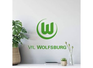 4063129104406 - Wandtattoo WALL-ART Fußball VfL Wolfsburg Logo Wandtattoos Gr B H T 80 cm x 55 cm x 01 cm grün Wandtattoos Wandsticker selbstklebend entfernbar