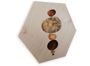 4063129104826 - Holzbild WALL-ART Gold Feng Shui Steine Bilder Gr B H T 75 cm x 09 cm x 65 cm 1 St weiß (birke) Bild Holzbild Holzbilder Bilder