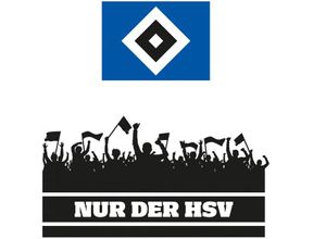 4063129104994 - Wandtattoo WALL-ART Nur der HSV Fans und Logo Wandtattoos Gr B H T 120 cm x 120 cm x 01 cm bunt (mehrfarbig) Wandtattoos Wandsticker selbstklebend entfernbar