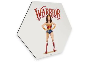 4063129105274 - Metallbild WALL-ART Pop Art Wonderwoman Fanartikel Bilder Gr B H T 75 cm x 03 cm x 65 cm 1 St bunt (mehrfarbig) Metallbild Metallbilder Bilder