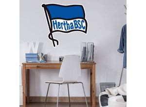 4063129106691 - Wandtattoo WALL-ART Hertha BSC - Logo Fahne Wandtattoos Gr B H T 60 cm x 57 cm x 01 cm bunt (mehrfarbig) Wandtattoo Wandtattoos Fußball