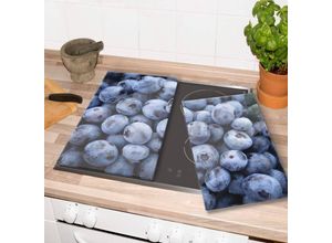 4063129107049 - Herd-Abdeckplatte WALL-ART Herdabdeckplatte Blaubeeren Herdabdeckplatten Gr B H 60 cm x 52 cm 2 tlg blau Küchendekoration moderne Schutzplatte