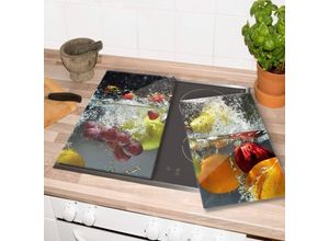 4063129107094 - K&l Wall Art - Hygienische Arbeitsplatte Küche Herdabdeckplatte Glasabdeckplatte Obst (60x52cm)