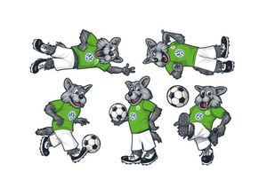 4063129107834 - Wandtattoo WALL-ART VfL Wolfsburg Wölfi Set Wandtattoos Gr B H T 60 cm x 40 cm x 01 cm bunt (mehrfarbig) Wandtattoo Wandtattoos Fußball