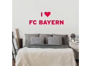 4063129107926 - Wandtattoo WALL-ART I LOVE FC BAYERN Wandtattoos Gr B H T 180 cm x 21 cm x 01 cm bunt (mehrfarbig) Wandtattoo Wandtattoos Fußball