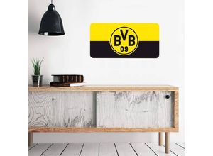 4063129108848 - Wandtattoo WALL-ART Borussia Dortmund Banner gelb Wandtattoos Gr B H T 50 cm x 25 cm x 01 cm bunt (mehrfarbig) Wandtattoos und Wandsticker