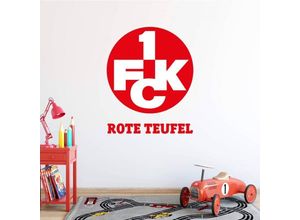 4063129108947 - Wandtattoo WALL-ART 1FC Kaiserslautern Rote Teufel Wandtattoos Gr B H T 32 cm x 40 cm x 01 cm rot Wandtattoo Wandtattoos Fußball