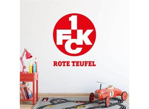 4063129108978 - Wandtattoo WALL-ART 1FC Kaiserslautern Rote Teufel Wandtattoos Gr B H T 81 cm x 100 cm x 01 cm rot Wandtattoos Wandsticker selbstklebend entfernbar