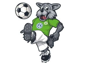 4063129109142 - Wandtattoo WALL-ART Fußball VfL Wolfsburg Wölfi Wandtattoos Gr B H T 30 cm x 38 cm x 01 cm bunt (mehrfarbig) Wandtattoo Wandtattoos Fußball