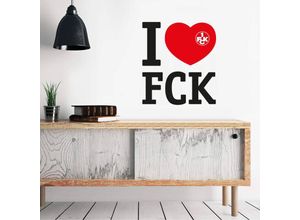 4063129109968 - Wandtattoo WALL-ART Fußball Fanartikel I love FCK Wandtattoos Gr B H T 86 cm x 100 cm x 01 cm - bunt (mehrfarbig) Wandtattoos Wandsticker selbstklebend entfernbar