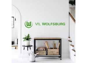 4063129110193 - Wandtattoo WALL-ART Fußball VfL Wolfsburg Logo 3 Wandtattoos Gr B H T 100 cm x 19 cm x 01 cm grün Wandtattoo Wandtattoos Fußball