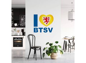 4063129110650 - Wandtattoo WALL-ART Eintracht Braunschweig I love BTSV Wandtattoos Gr B H T 60 cm x 54 cm x 01 cm bunt (mehrfarbig) Wandtattoo Wandtattoos Fußball