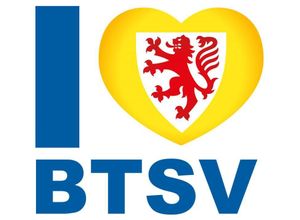 4063129110681 - Wandtattoo WALL-ART Eintracht Braunschweig I love BTSV Wandtattoos Gr B H T 120 cm x 109 cm x 01 cm bunt (mehrfarbig) Wandtattoos Wandsticker selbstklebend entfernbar