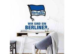 4063129111435 - Wandtattoo WALL-ART Hertha BSC Logo Schriftzug Wandtattoos Gr B H T 100 cm x 108 cm x 01 cm blau Wandtattoos Wandsticker selbstklebend entfernbar