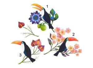 4063129113545 - Wandtattoo WALL-ART Märchenhaft Tukan Set Wandtattoos Gr B H T 58 cm x 50 cm x 01 cm bunt Wandtattoo Wandtattoos Tiere