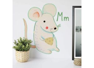 4063129114443 - Wandtattoo WALL-ART Maus Mouse Buchstabe M Wandtattoos Gr B H T 18 cm x 20 cm x 01 cm bunt Wandtattoo Wandtattoos Tiere