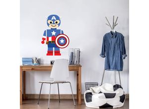 4063129119042 - Wandtattoo WALL-ART Spielfigur Held Captain America Wandtattoos Gr B H T 82 cm x 120 cm x 01 cm bunt Wandtattoos Wandsticker selbstklebend entfernbar