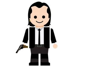 4063129119523 - Wandtattoo WALL-ART Pulp Fiction Vincent Vega Wandtattoos Gr B H T 39 cm x 60 cm x 01 cm bunt Wandtattoo Wandtattoos und Wandsticker